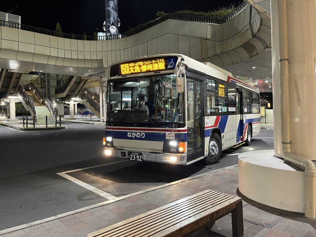 水戸駅から大洗フェリーターミナルへ行くバス