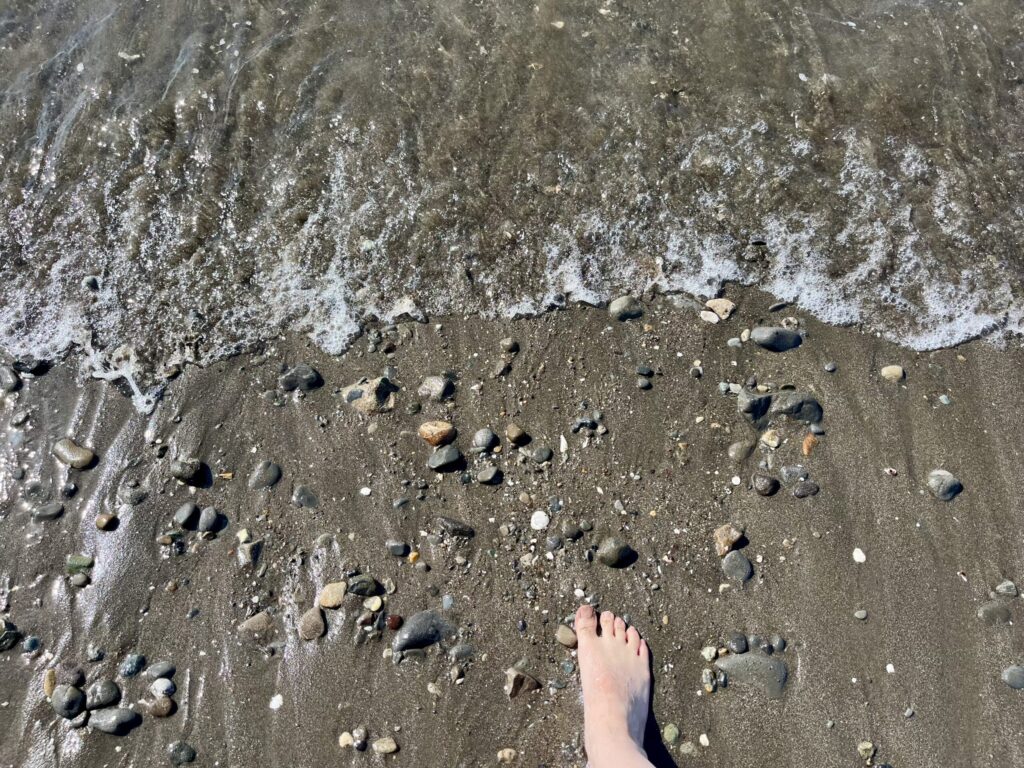 長者ヶ崎海岸波打ち際